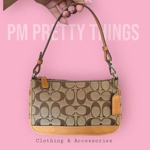 Coach signature mini demi pouch Y2K era shoulder bag